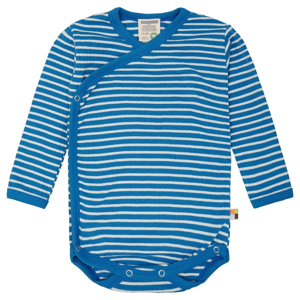 loud + proud Wrap Bodysuit Long Sleeve Striped Organic Cotton