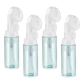 QUARKZMAN 4 dispensadores vacos de jabn de Espuma, 60 ml, Limpiador Facial, Botella de Espuma con Cepillo para jabn de Manos, champ, Gel de Ducha,... 