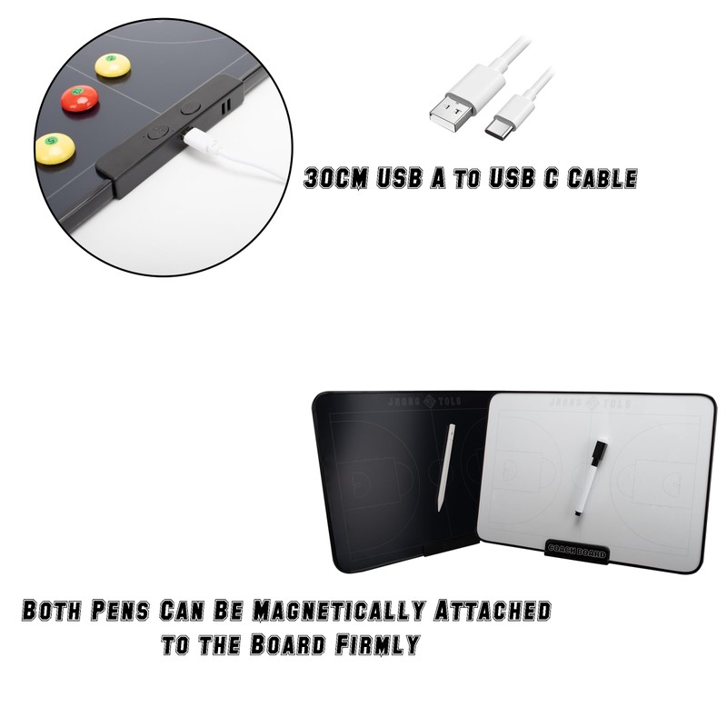 Double-Sided Electronic Coaching Board 15.5 Inch LCD Screen Basketball Tactical