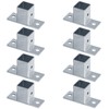 8 Pcs 1-1/4" Square Tube Fittings - 1 Way with