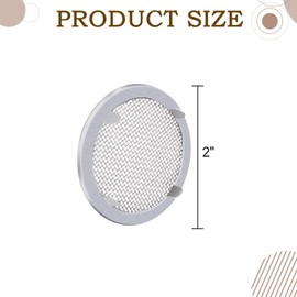 Circular Screen Vent Cover, Metal Mesh, 2-Inch Diameter,4-Pack