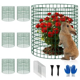 6 Pack Plant Protector, 12x14 Inch Metal Garden Cages for Rabbits