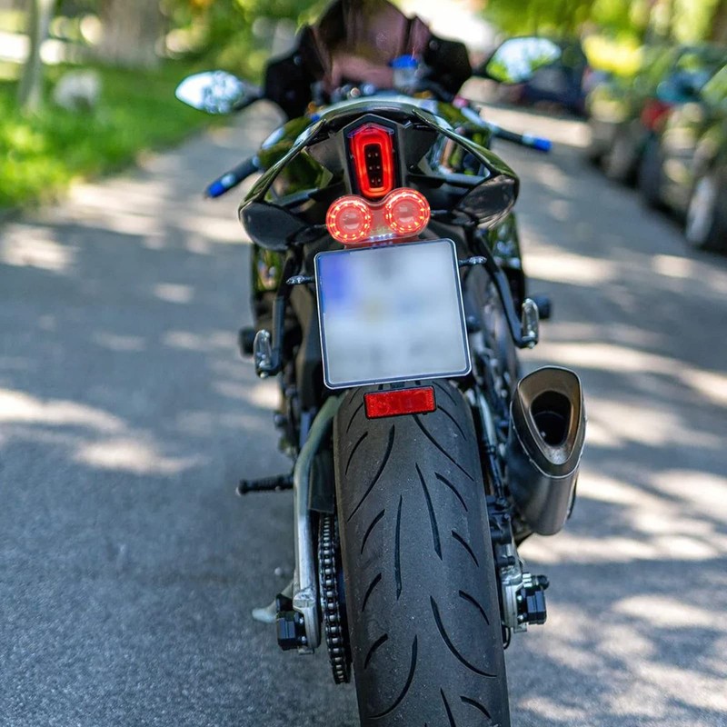 Biqing Multifunction Universal Red Lens Double Motorcycle Taillight/Turn Signal/Brake Stop