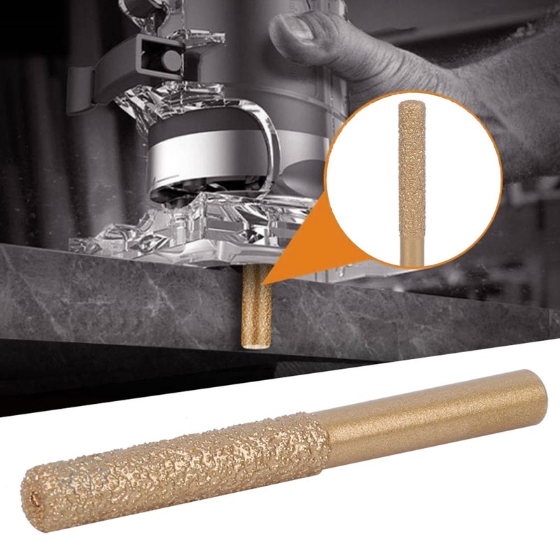 Diamond Router Bits Golden Brazed Straight Shank for Edge Cutting