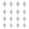 SUPERFINDINGS 192Pcs 8 Style Rhinestone Connectors Cubic Zirconia Bracelet Necklace