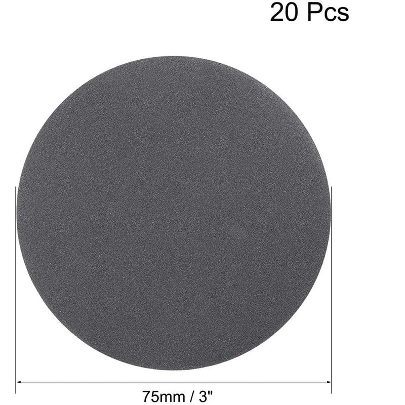 TA-VIGOR 20Pcs 75mm Wet and Dry Sanding Discs, 400 Grit