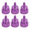 sourcing map 6Pcs #6-32 UNC Aluminum Thumb Screws, 12x16mm(ODxH) Computer
