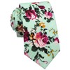 Elfeves - Corbata delgada de algodón y lino para hombre,