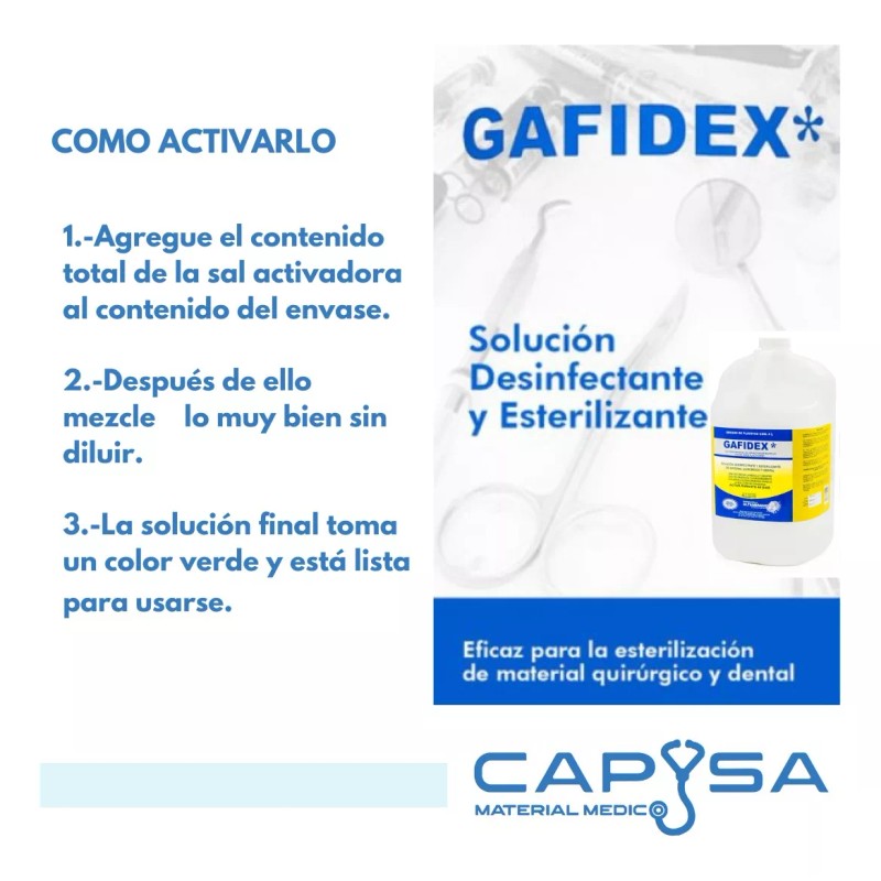 Gafidex Envase Con 4 Lts. Glutaraldehido Al 2%