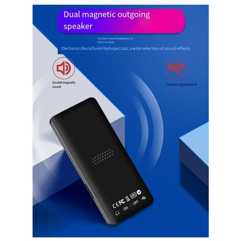 Dpaaoyer MP3 Player USB Charging Record Digital Display Screen Media