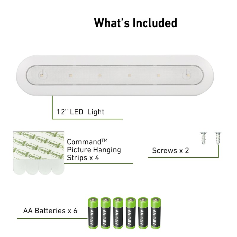 Ecolight Battery-Operated 12-inch LED Tap Bar Light