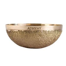 Adhyay Kansa Vatki for Foot Massage (Bronze Bowl) Ayurvedic Detox Foot Massager and Therauptic Tool for Deep Cleaning Ancient Indian Technique