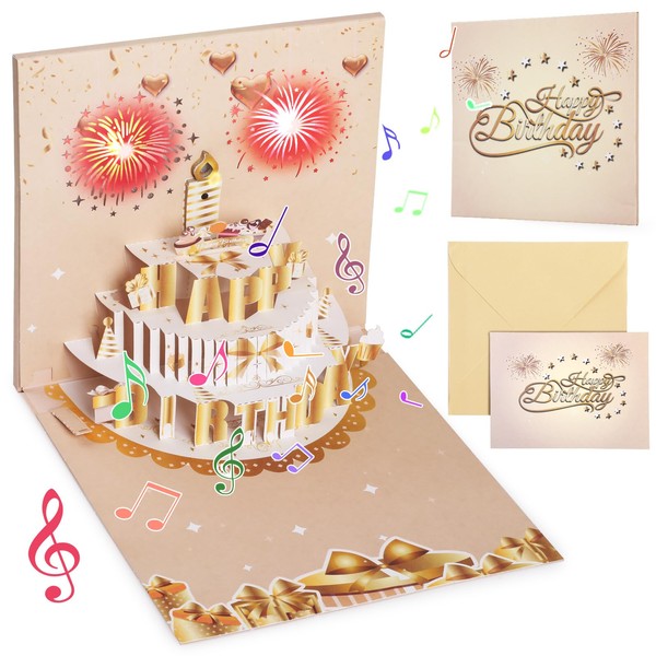 Geepen 3D Pop Up Greeting Cards Birthday, Happy Birthday Card