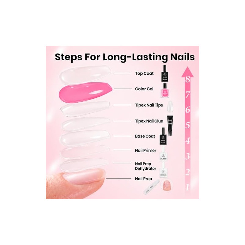 beetles Gel Polish Kit de Uñas Postizas Prefabricadas Beetles Tipex