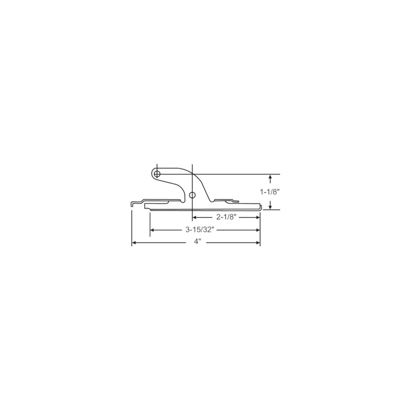Brixwell 900-7713 Jalousie Clip Set Left And Right Aluminum 4"