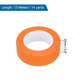 QUARKZMAN 8 Stk. 0,8 Zoll breite 14 Yards Orange Abdeckband Malerband Rollen für Zuhause Büro Gewerbliche Auftragnehmer Sauberes Tropfenfreies Malen Breites Krepppapier