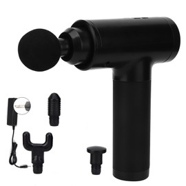 Massage Gun 6 Levels Wireless Charging Muscle Pain Fatigue Relive MassagerBlack EU Plug 100-240V