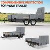 6 x 10 All-Weather Protection Utility Trailer Cover, Light Gray