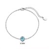 Philip Jones Blue Crystal Anklet Created with Zircondia® Crystals