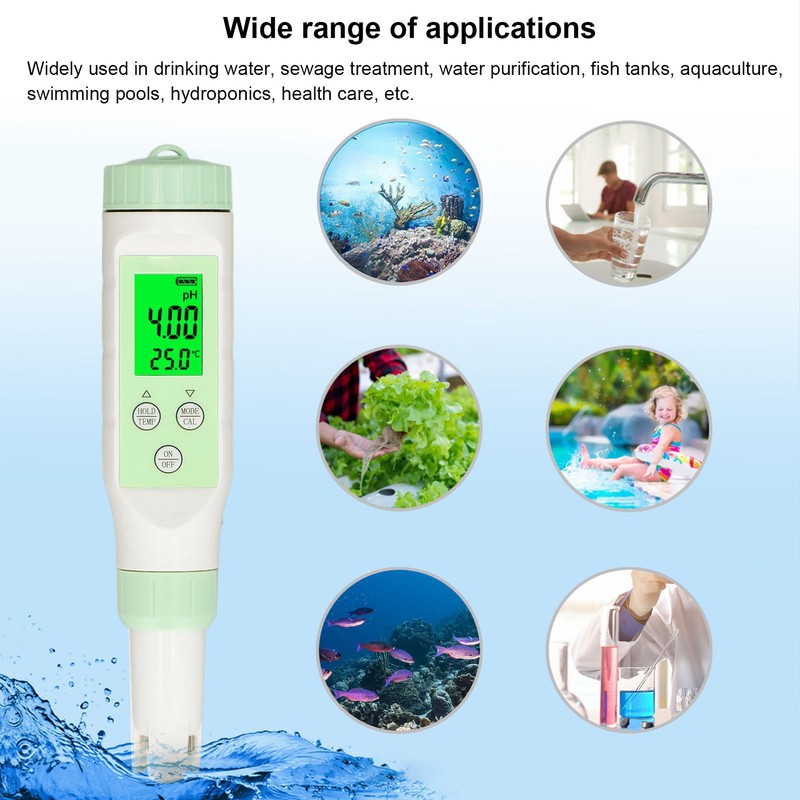 3 in 1 TDS PH Temperature Meter High Accuracy Backlit