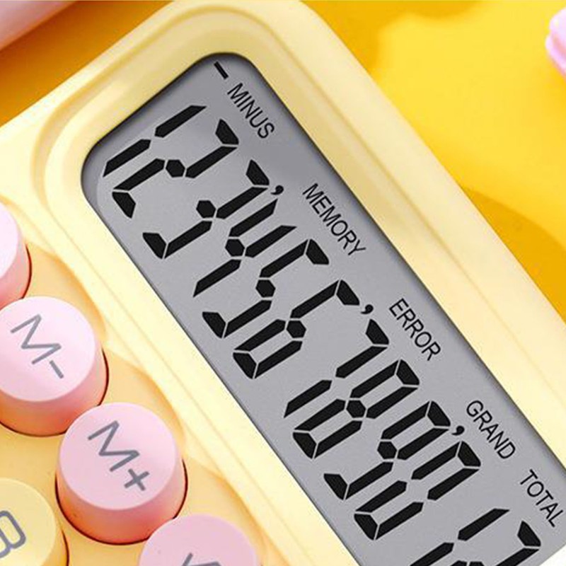 Silent Calculator Color Mechanical Key Calculator Battery Powered Electronic Calculating