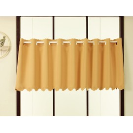 Katenya Outlet Flameproof Blackout Class 1 Cafe Curtain [Piti] Mango Color Width 145cm Length 45cm 1 Panel