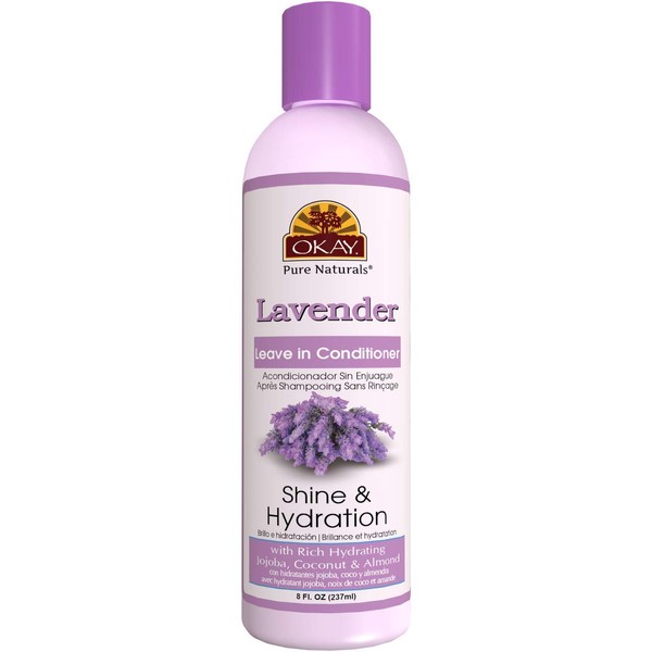 OKAY Lavender Leave In Conditioner, 8 Fluid Ounce