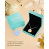 LOUISA SECRET Gold Necklace Women's 925 Silver Compass Chain Pendant