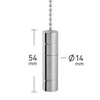 Lampen-Zugschnur, Kette, Chromsilber, verschiedene Designs erhältlich Banded Cylinder