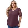 OLRIK Plus Size Tops for Women Summer Blouse Waffle Knit