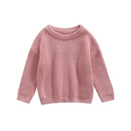 Himllauen Jumper 0-5 Years Kids Boys Girls Jumper Unisex Baby Jumper, Dark Pink