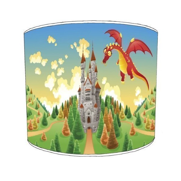 Dragon And Castle Lampshade For A Ceiling Light In 3 Sizes - Free Personalisation