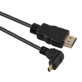 Up & Down - Cable HDMI a HDMI macho HDTV en ángulo de 90 grados para teléfono celular y tablet y cámara, Down angled