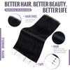 Fshine Black Tape in Hair Extensions Human Hair 22 Inch