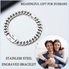 EYQV Husband Gifts, Engraved Bracelet Husband Gifts from Wife, Best