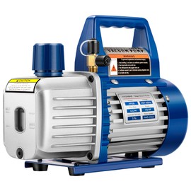 VIVOHOME 110V 1/3 HP 4 CFM Single Stage Rotary Vane HVAC Vacuum Pump with Oil Bottle, Auto AC Vacuum Pump for Automotive Air Conditioner Servicing Resin Degassing