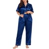 SWOMOG Womens Silk Satin Pajamas Plus Size Pajama Set Short