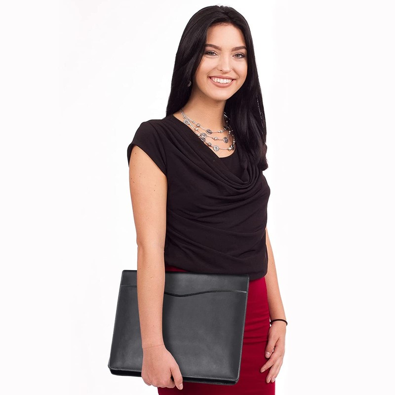 Leather Portfolio Folder Padfolio, Business Padfolio Organizer Document Planner Portfolio