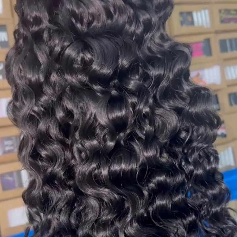 Raw Indian Human Hair Cuticle Aligned Bundle Extensionsstyle: burmese curly,