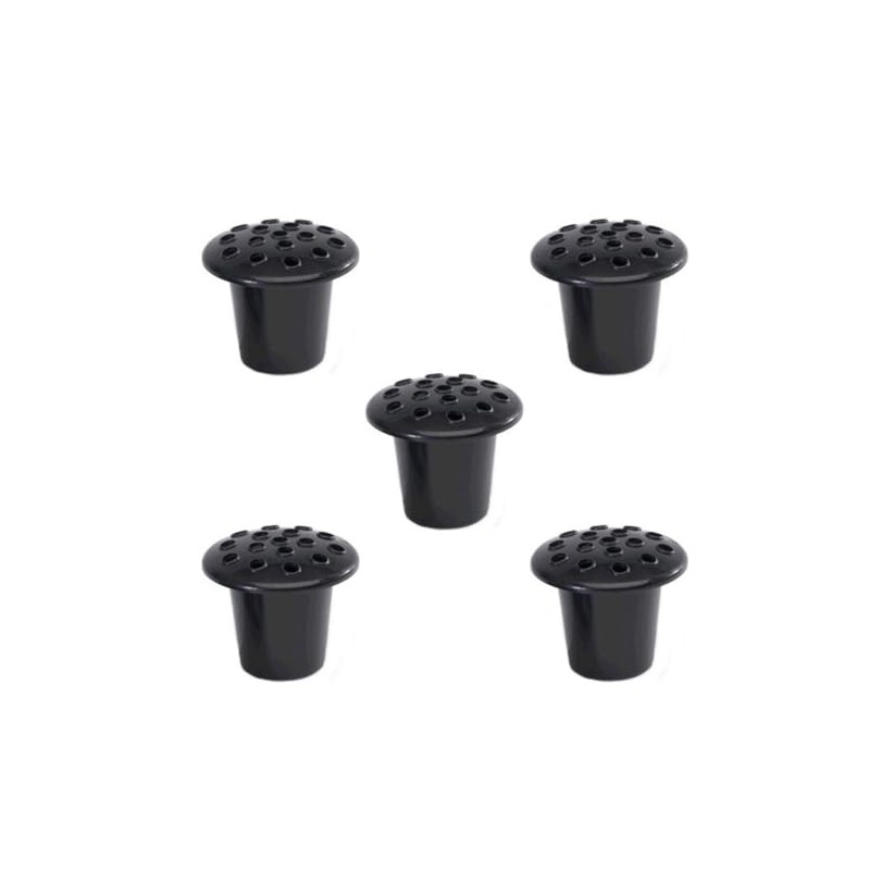 PACK OF 5 Black Memorial Grave Vase with Lids |