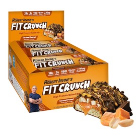Fit Crunch- “FITCUNCH Barritas Proteínas Tamaño Snack, Diseñadas por Robert Irvine, Barra Horneada de 6 Capas, 3g de Azúcar, Glute