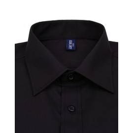 Alimens & Gentle French Cuff Regular Fit Dress Shirts (Cufflink Included) Black