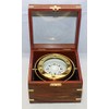 Gimbaled Brass Nautical Compass in Wood Box w/ Glass Top
