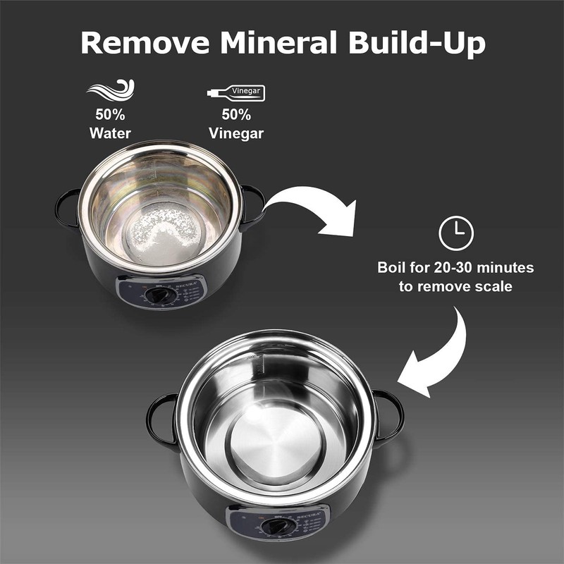 Secura 2 Stainless Steel Food Steamer 8.5 Qt Electric Glass