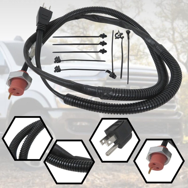 Gxcdizx Engine Block Heater Cord for 2014-2018 Dodge Ram 6.7L
