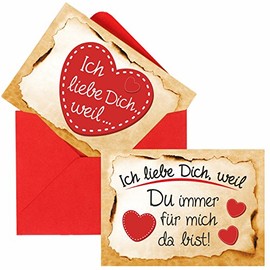 Romantic Love Messages - A Sweet Gift for Valentine's Day, Birthday or Anniversary, Includes Red Envelopes (24 x filled in + 3 x blank)
