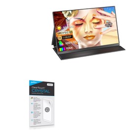 BoxWave Screen Protector Compatible with UPERFECT QLED Portable Monitor N156N01 (15.6 in) - ClearTouch Crystal (2-Pack), HD Film Skin - Shields from Scratches