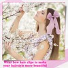 MOTIBACK 4 x Large Hair Bows Clip, Soft Chiffon Bow