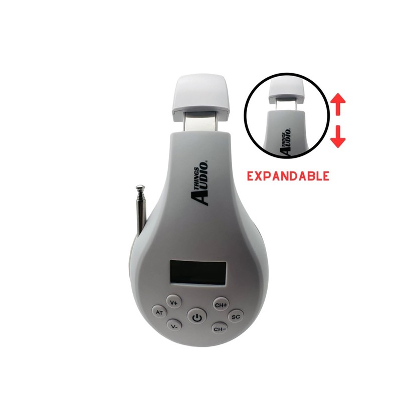 THINGS AUDIO Portable Personal FM Radio Headphones Pull-Out Antenna for