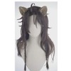 ABUNDANTDOODS Leona Kingscholar Cosplay Wig+Ears Leona Kingscholar Costume Accessory with